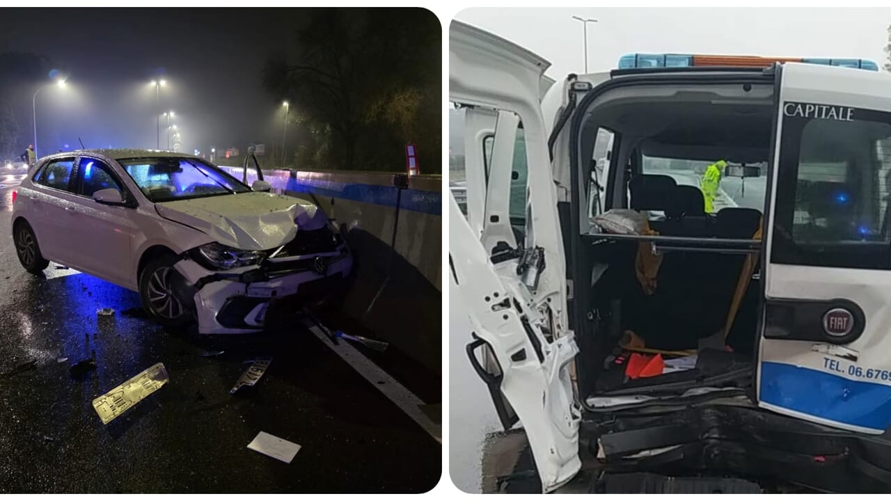 Roma, ubriaca sulla tangenziale travolge l'auto della polizia locale