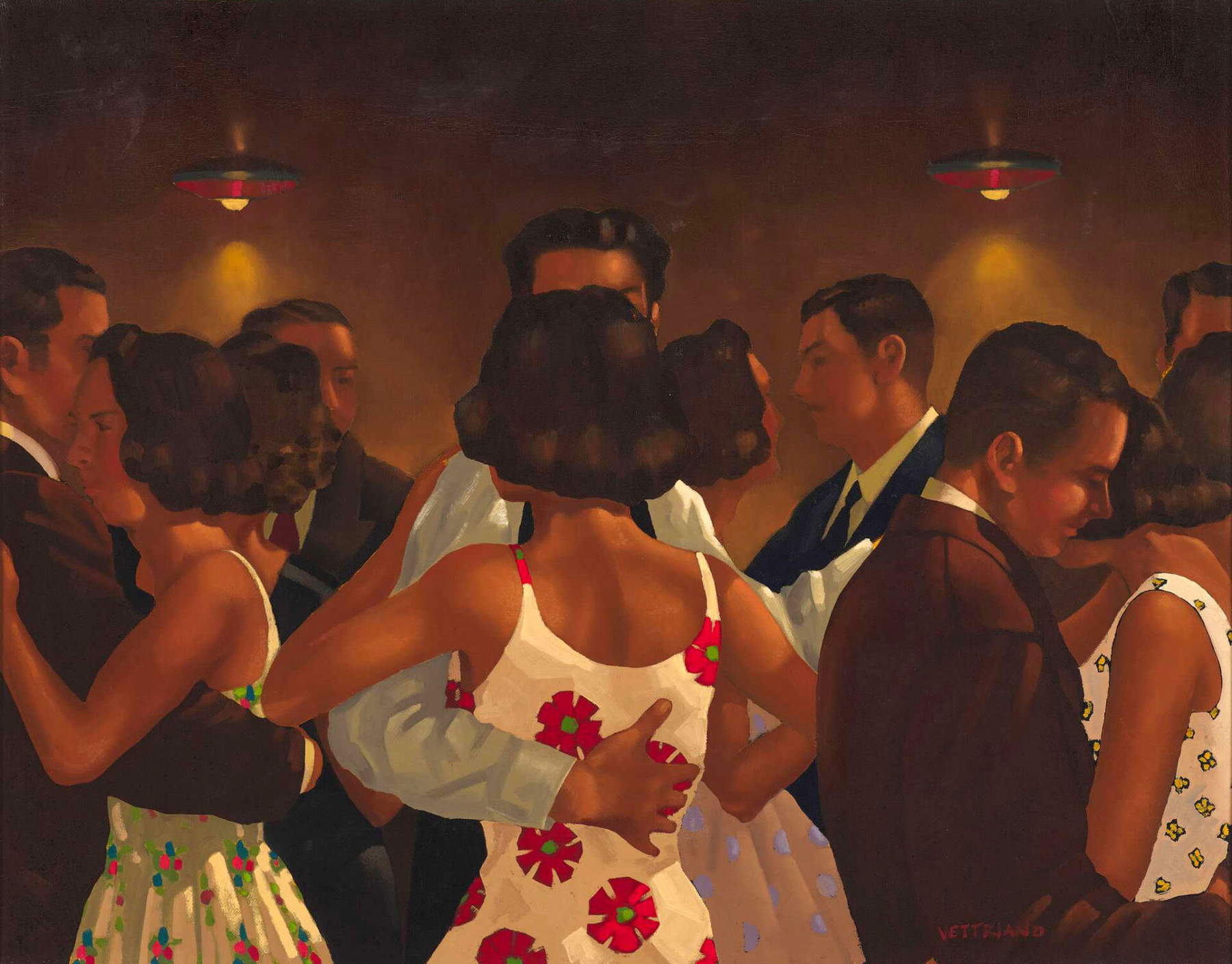 Jack Vettriano, A Marvellous night for a moondance (1990; olio su tela, 74,5 x 58 cm)