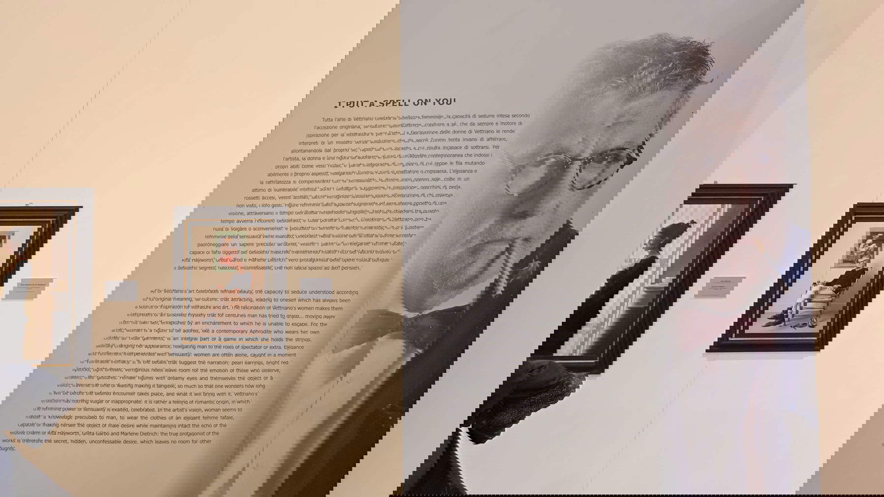 Allestimenti della mostra su Jack Vettriano al Museo della Permanente. Foto: Francesca Gigli