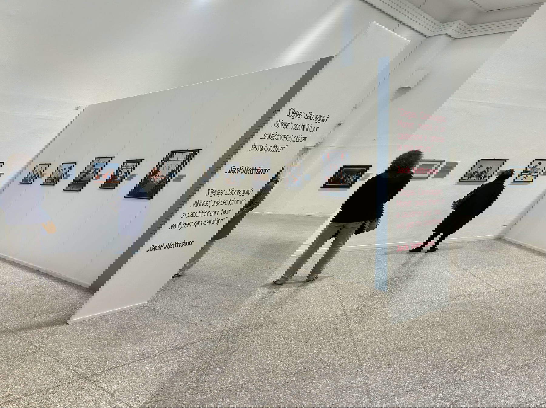 Allestimenti della mostra su Jack Vettriano al Museo della Permanente. Foto: Francesca Gigli