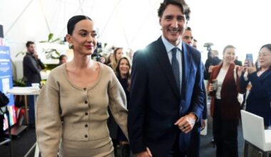 Katy Perry a Davos per sostenere Justin Trudeau. Video