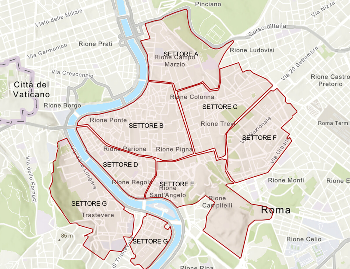 La mappa della ztl centro storico