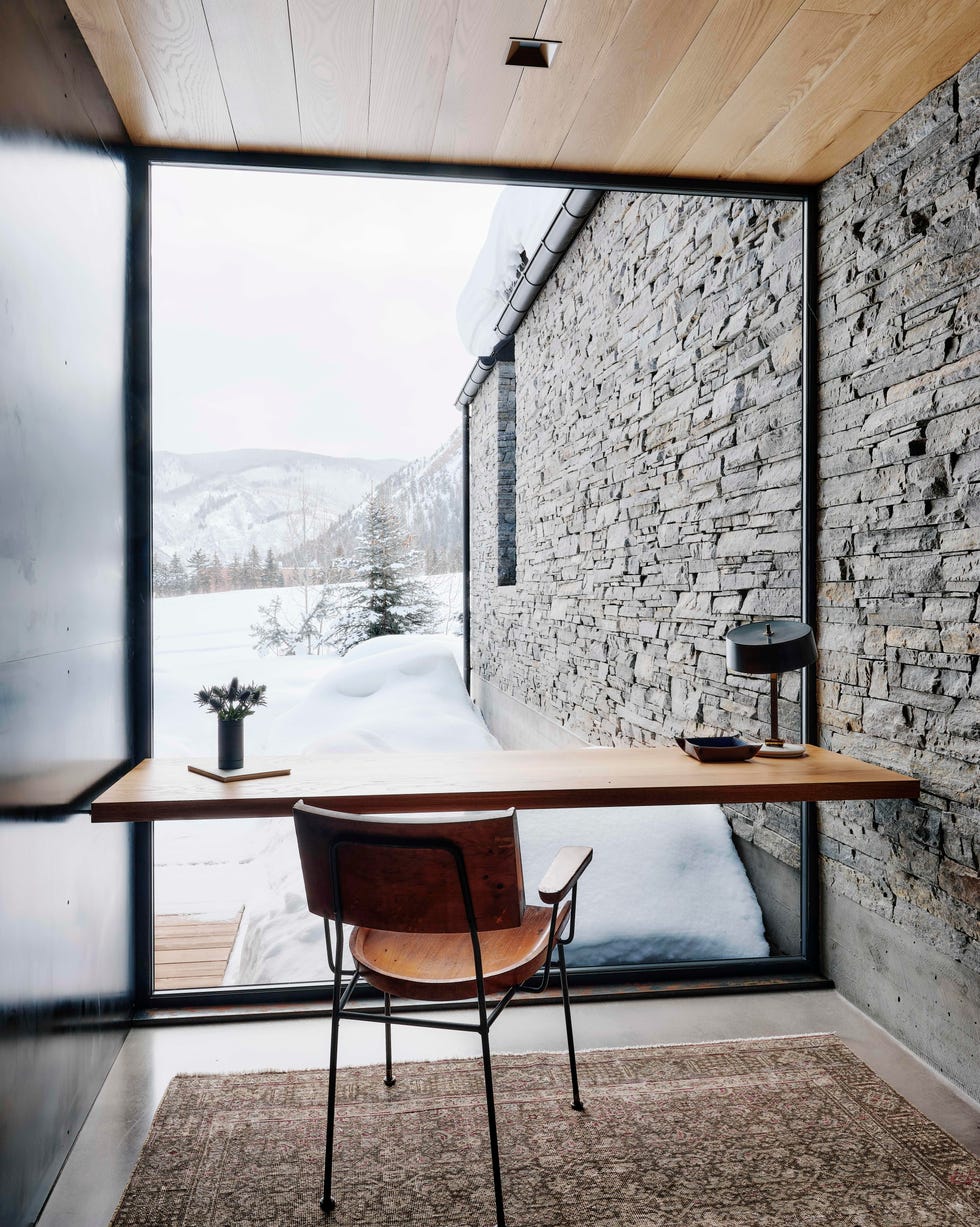 Lake Flato Aspen house lake flato aspen house desk area