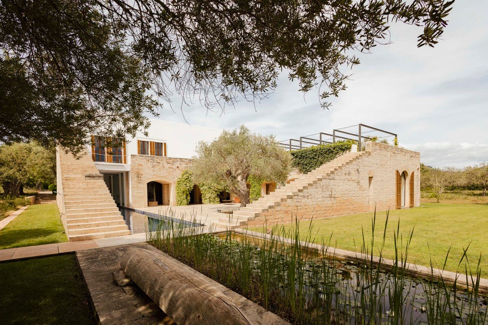 modern architectural structure with landscaped surroundings