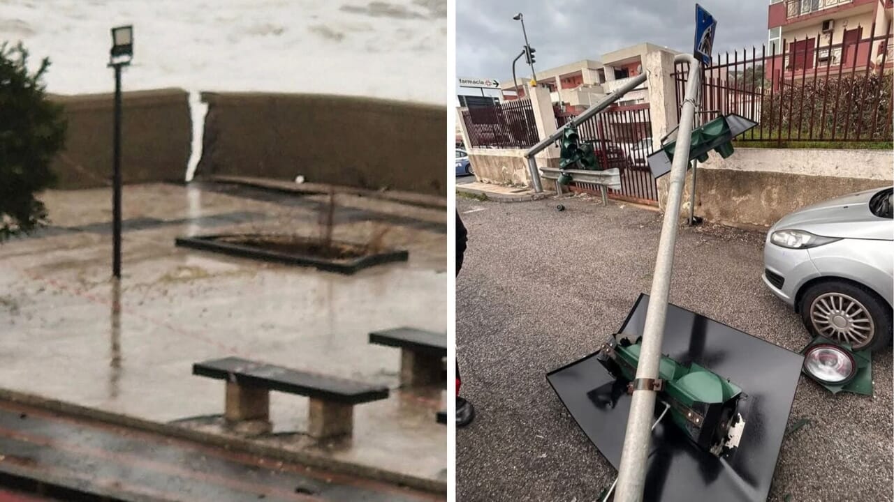 crolla un semaforo a Santa Margherita