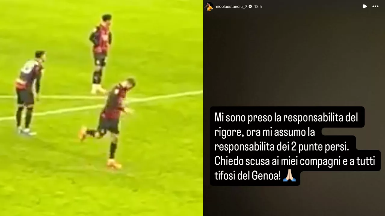 Milan-Genoa: la buca scavata da Pavlovic fa sbagliare Stanciu, che chiede scusa - Primocanale.it