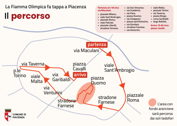 Percorso Fiamma Olimpica a Piacenza-2
