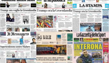Le prime pagine dei quotidiani di oggi 5 gennaio: la rassegna stampa