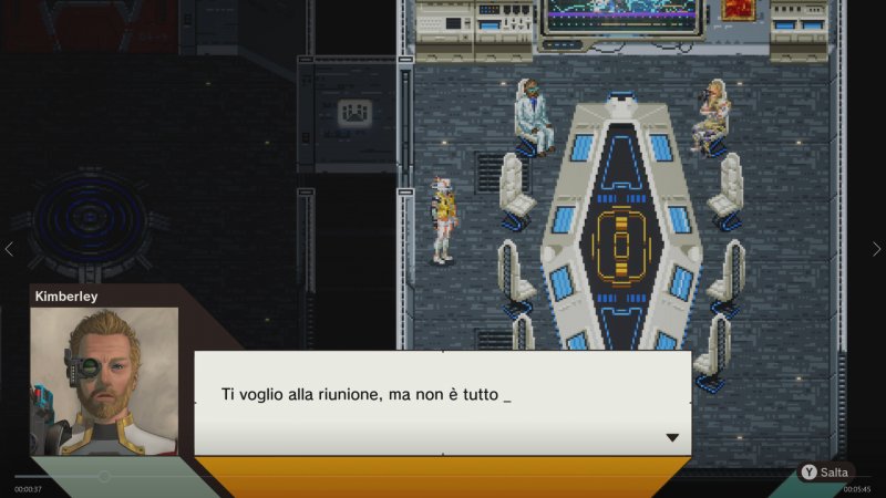 L'interno dell'astronave in 2D di Romeo is a Dead Man