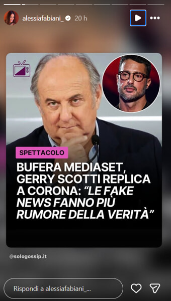 La storia di Alessia Fabiani, foto da Instagram