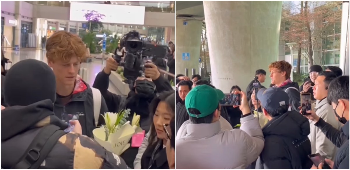 I coreani impazziti per Sinner: il video dell'accoglienza in aeroporto tra foto, autografi e mazzi di fiori - Il Fatto Quotidiano