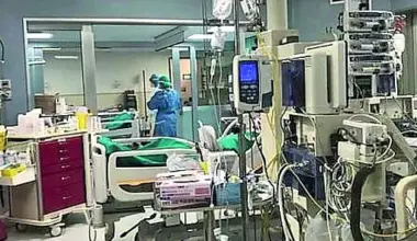 Una sala della terapia intensiva del Santa Maria della Misericordia