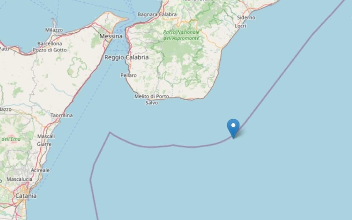 Reggio Calabria, scossa di terremoto magnitudo 5.1 al largo dello Ionio