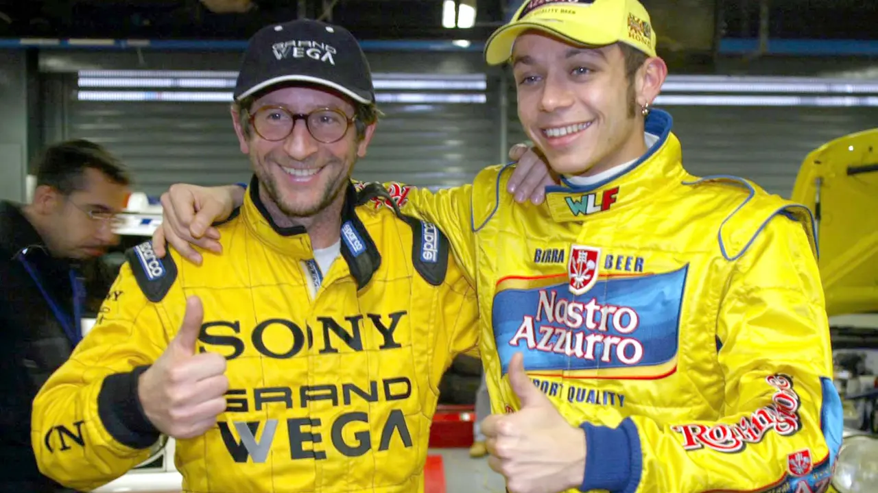 Valentino Rossi con papà Graziano