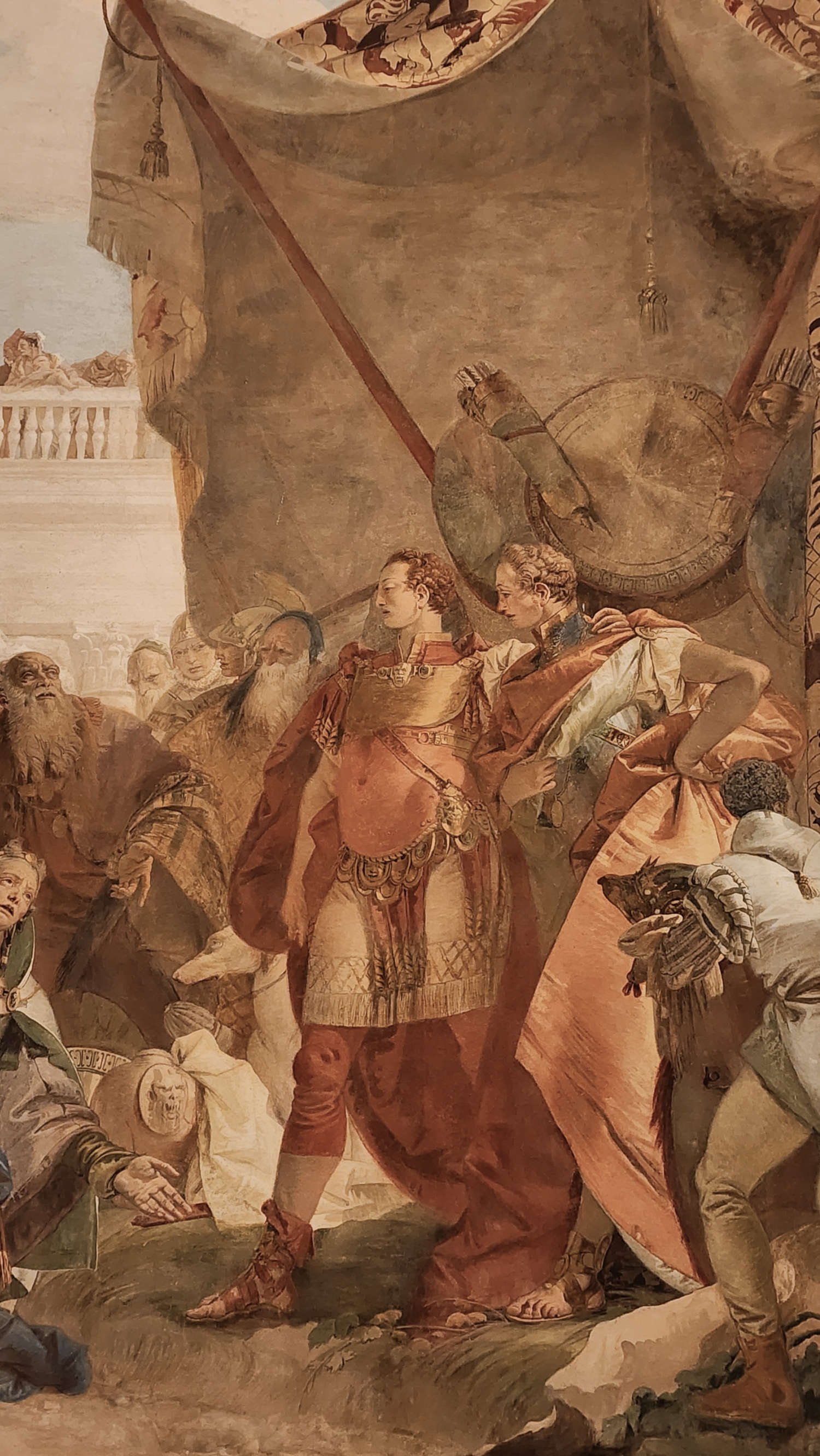 Giambattista Tiepolo, Alessandro Magno e la famiglia di Dario, dettaglio. Foto: Federico Giannini