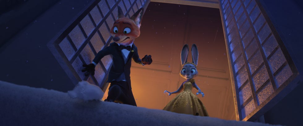 (l r): nick wilde (voiced by jason bateman) and judy hopps (voiced by ginnifer goodwin) in walt disney animation studios' "zootopia 2." from the oscar® winning team of disney animation chief creative officer jared bush and byron howard (directors) and yvett merino (producer), “zootopia 2” opens in theaters nov. 26. © 2025 disney enterprises, inc. all rights reserved.