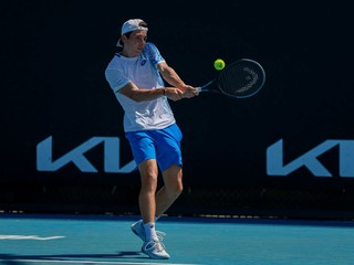 Simone in azione agli Australian Open