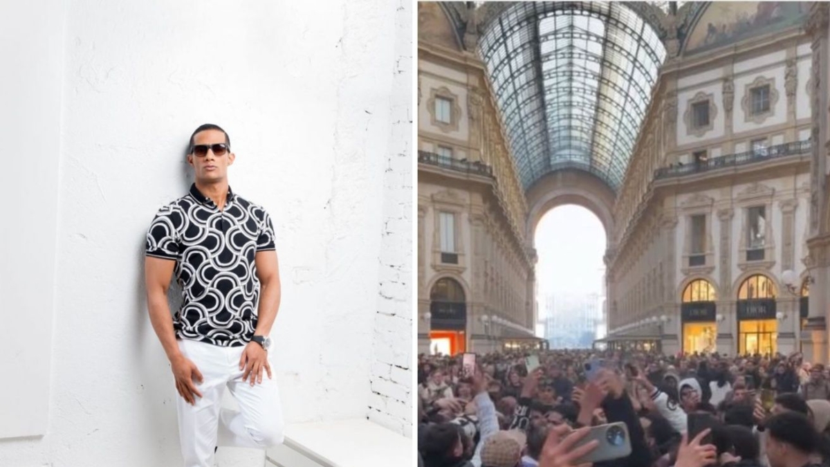Milano, Mohamed Ramadan in Galleria: migliaia di ragazzini si accalcano per l'attore egiziano. E lui si scusa con Vuitton