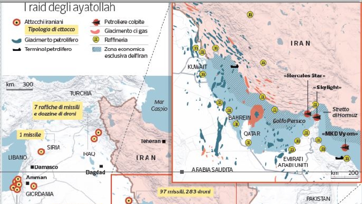 La rappresaglia dell'Iran: missili sui Paesi arabi. Le mosse di Bin Salman, che non esclude l’uso della forza