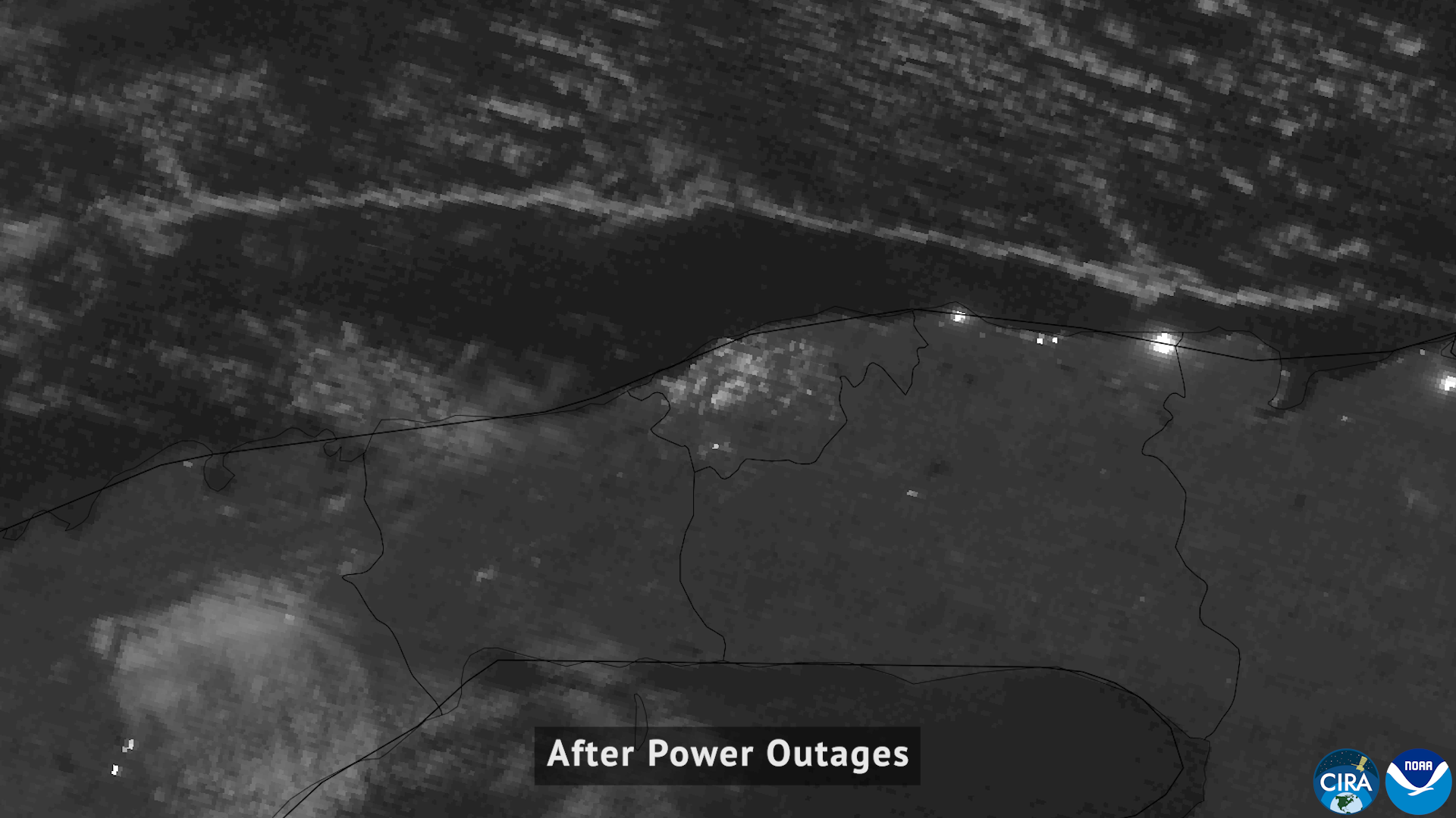 Cuba, l'isola al buio: blackout e paralisi nelle immagini satellitari