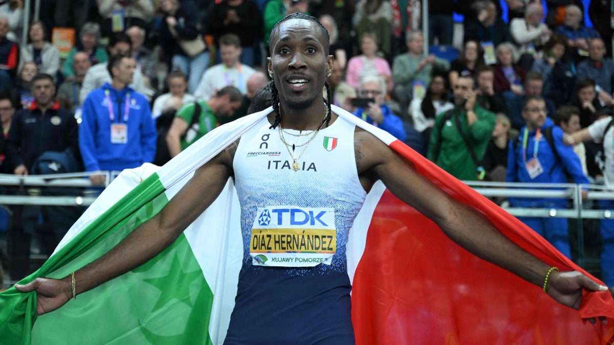 Andy Diaz vince l'oro nel salto triplo ai Mondiali indoor di atletica in Polonia