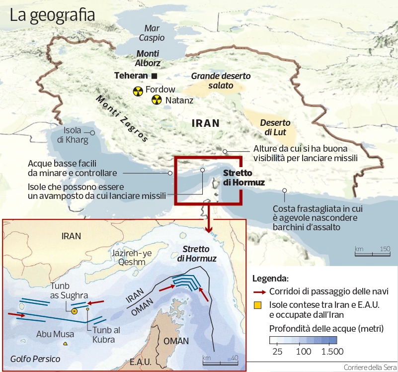 Le montagne, i deserti e le coste «aiutano» l’Iran. E i pasdaran adottano la strategia a mosaico