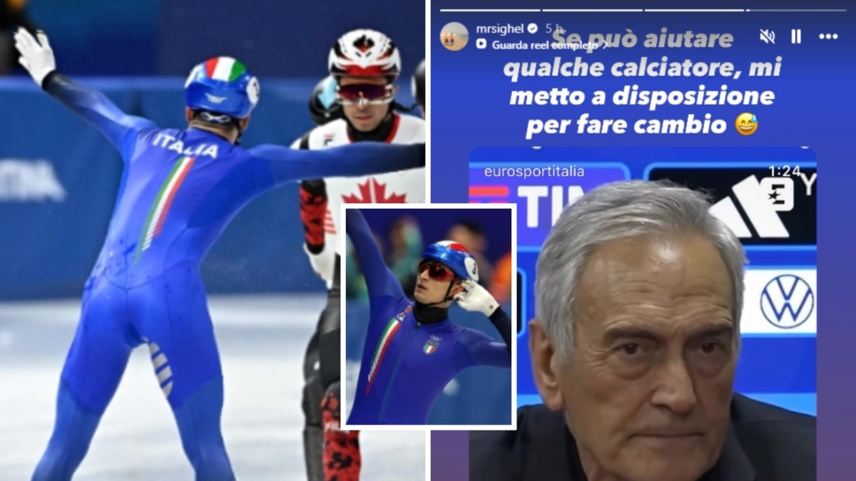 L'olimpionico Pietro Sighel contro le frasi di Gravina (Figc): «Se può aiutare l'Italia sono pronto a fare cambio con i calciatori»