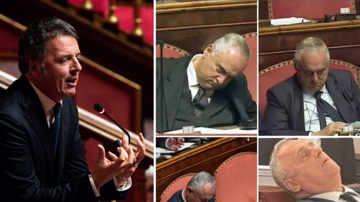 Caos Figc, scontro Lotito-Renzi: «Non capisci di calcio». E l'ex premier si vendica: «In Senato dormi sempre, ecco le foto»
