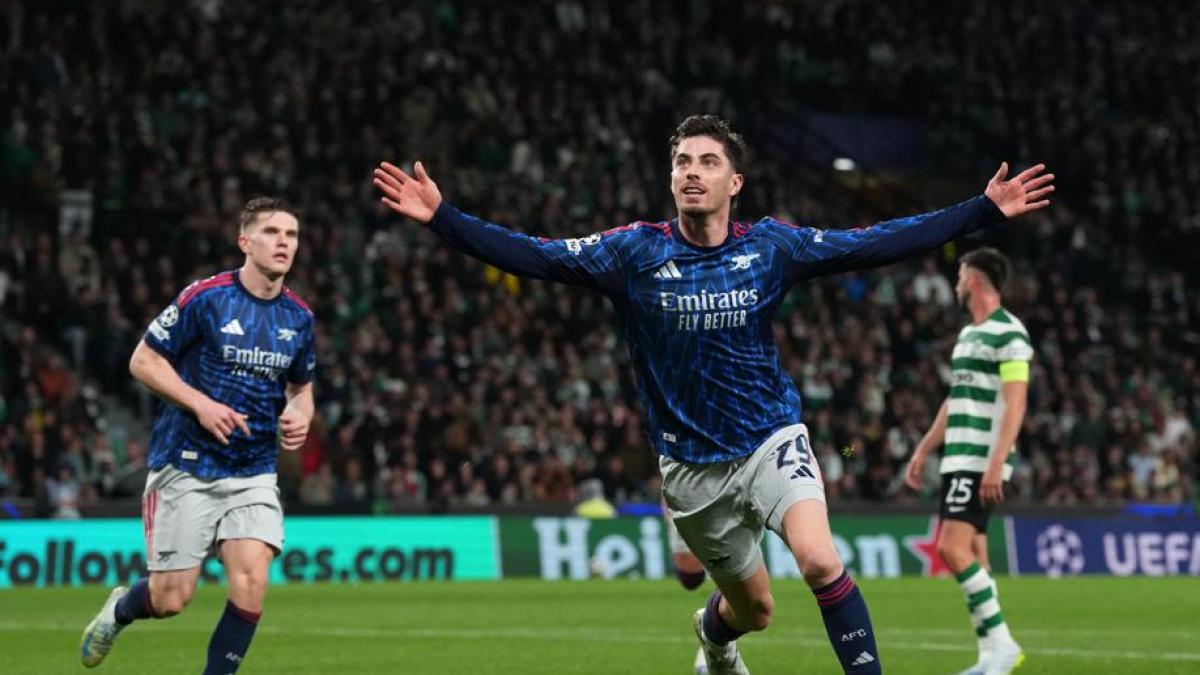 Sporting-Arsenal 0-1, gol di Havertz nel recupero