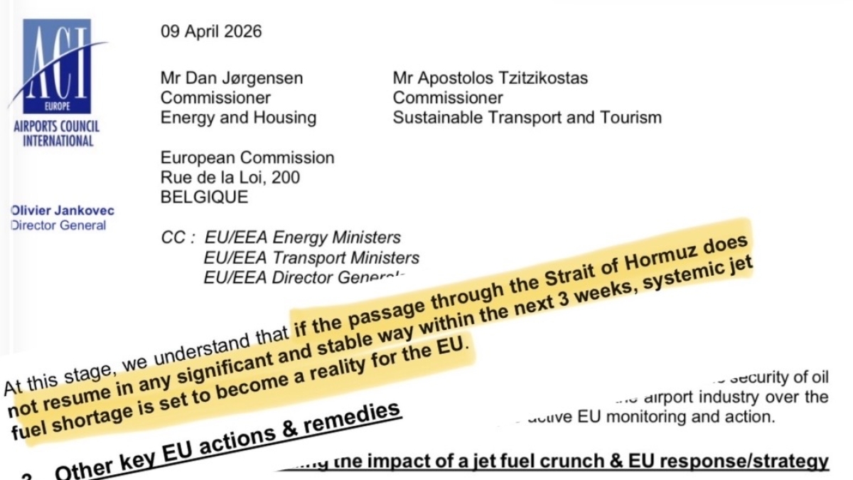 Cherosene, la lettera degli aeroporti europei: «Ancora tre settimane di tempo, poi se non riapre Hormuz voli a rischio»