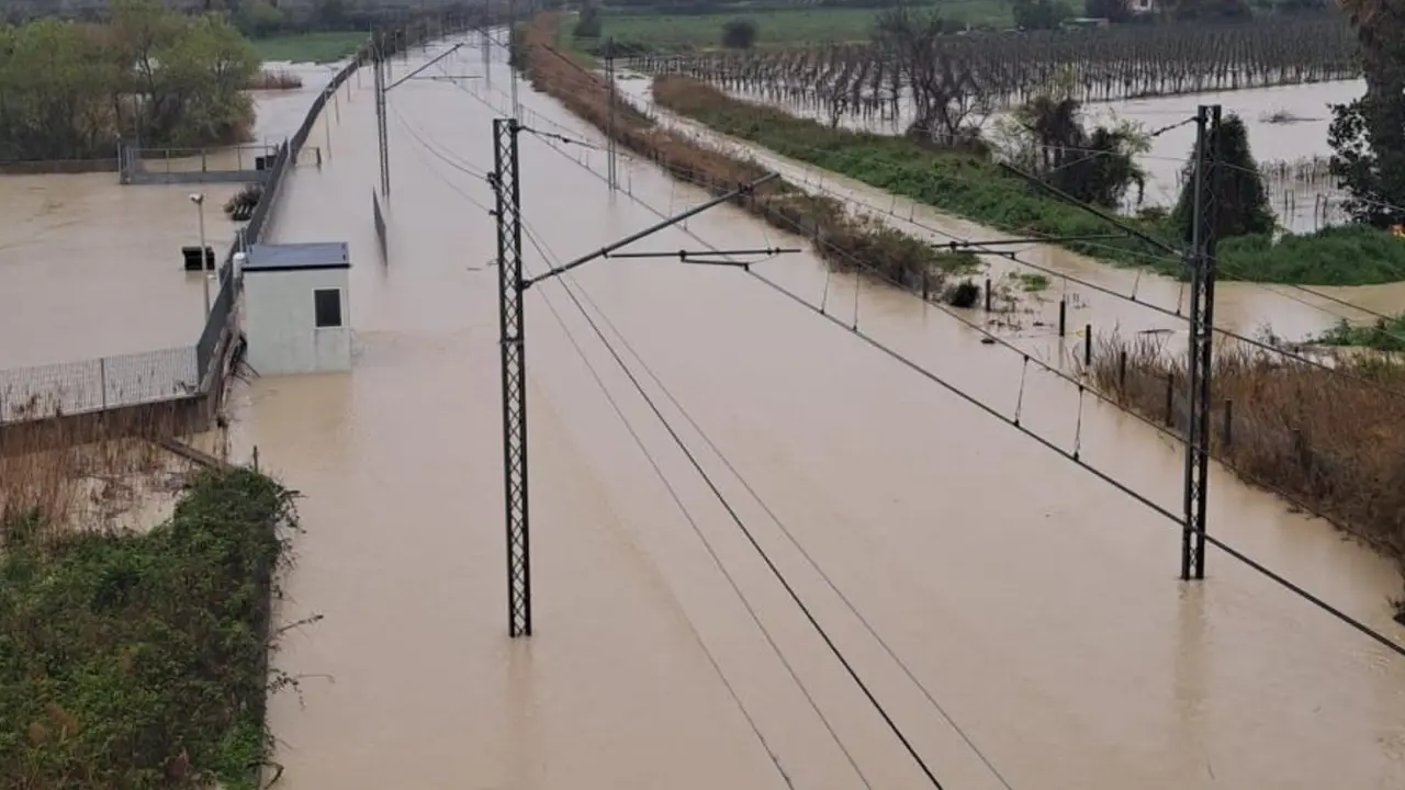 L'allagamento all'altezza di Vasto
