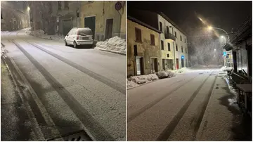 Neve e freddo in Toscana: fiocchi imbiancano i paesi. Il meteo folle di marzo