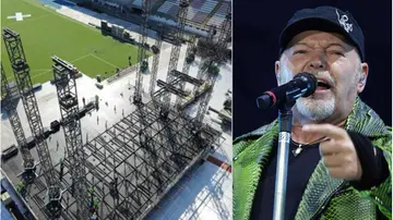 Il palco di Vasco 2026 in costruzione a Rimini: “Sua maestà prende forma”