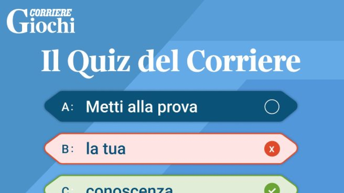 Il Quiz del Corriere del 20 maggio: perché dopo un po’ di tempo in acqua i polpastrelli raggrinziscono? | Giochi
