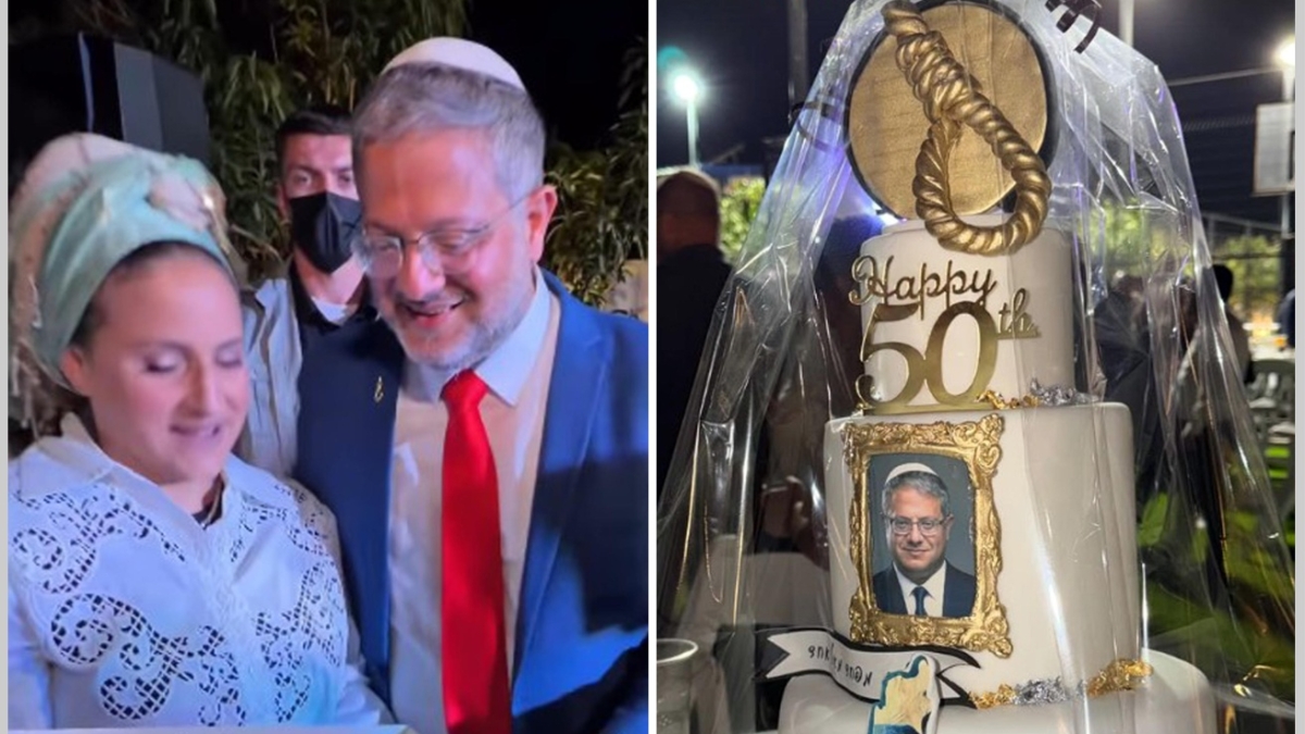 Israele, il ministro estremista Ben Gvir e la torta di compleanno con un cappio (e due pistole): scoppia la polemica