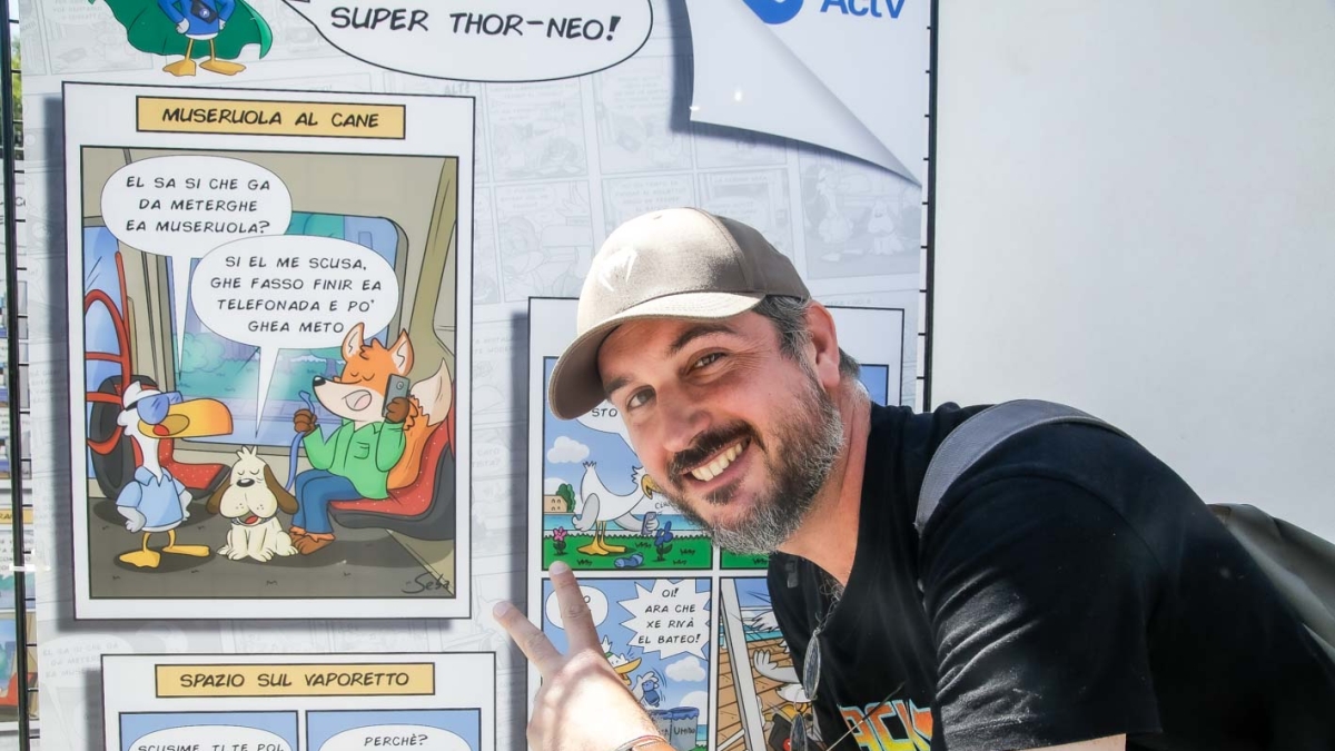 A Venezia un tornello rotto al giorno, arriva «Thor-Neo» il supereroe che combatte l’inciviltà coi fumetti