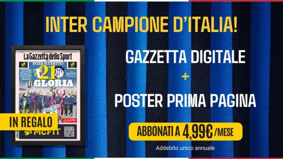 Scudetto Inter: festeggia con una promozione speciale Gazzetta