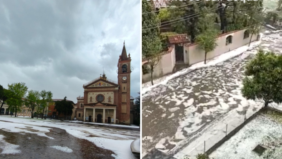 Grandine nel Varesotto, a Cislago le strade invase da fiumi di ghiaccio. Colpite anche le aree limitrofe tra Como, Monza e Brianza