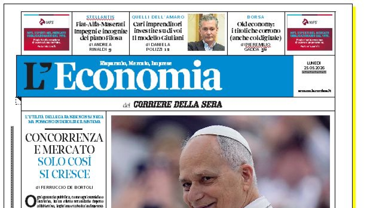Amaro Giuliani, un family office da 4 miliardi, Pasta Zara punta verso l’Asia «L’Economia» in edicola lunedì