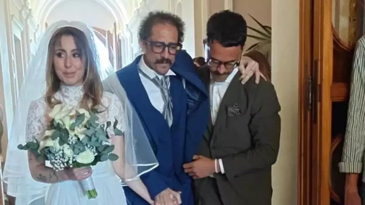 Igor Protti accompagna la figlia Noemi all’altare