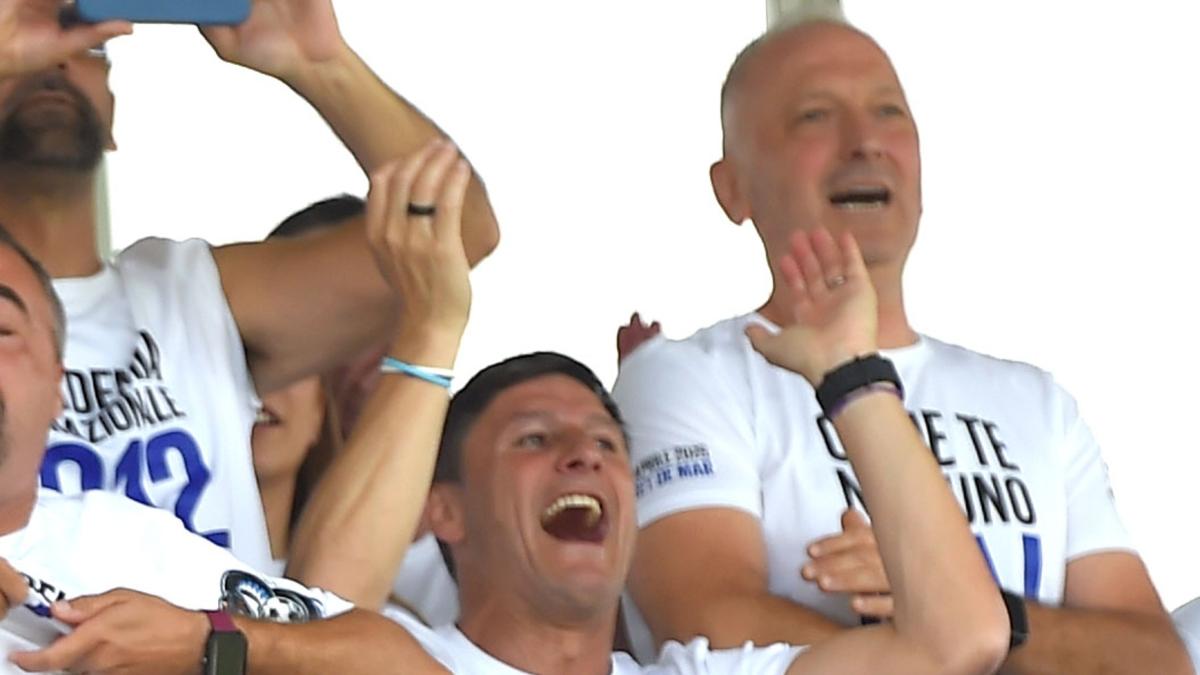 Javier Zanetti in tribuna per seguire il figlio, che vince il campionato