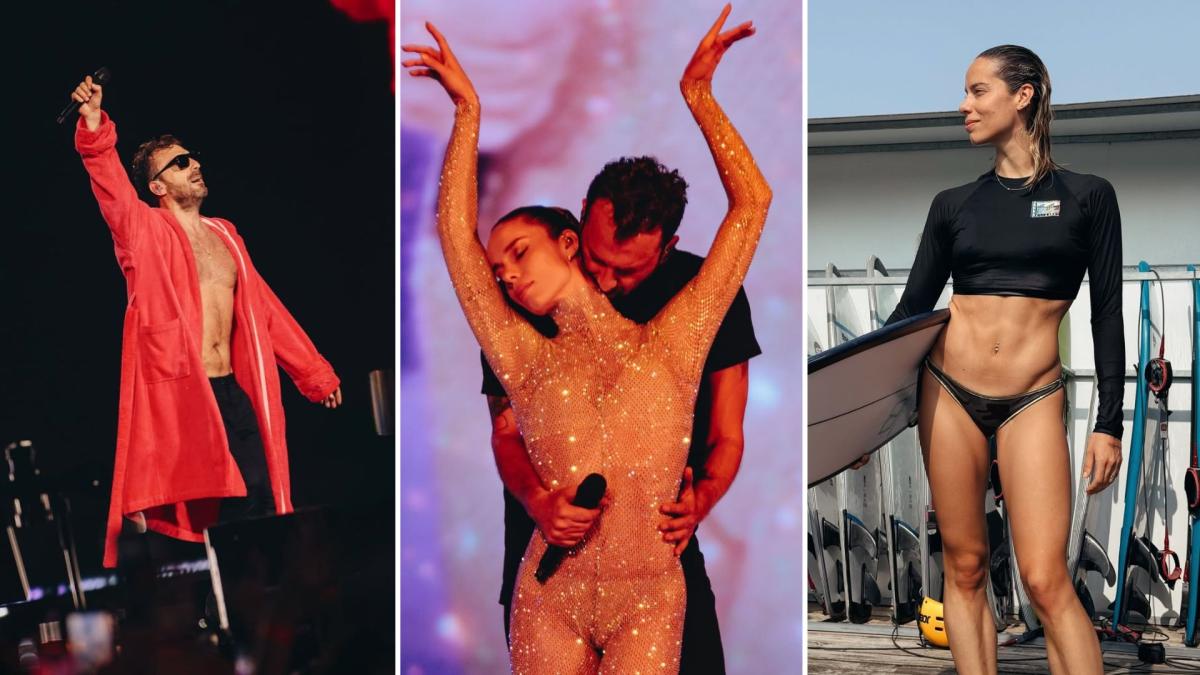 Cesare Cremonini e la fidanzata Caterina Licini insieme sul palco