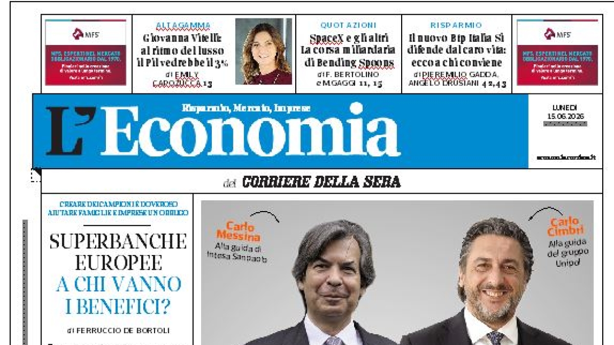 Il passaggio in India di Carpisa, l’Ipo miliardiaria di Bending Spoons e Giovanna Vitelli, nuova guida di Altagamma Su L’Economia in edicola con il quotidiano