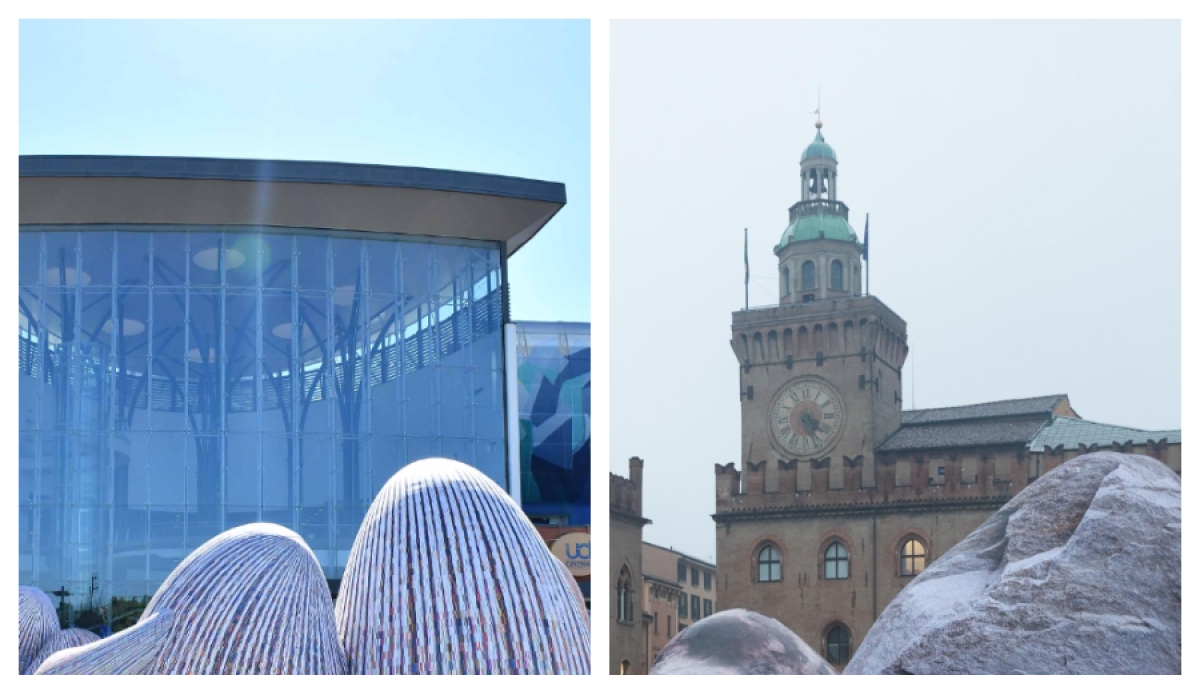 Dalle rocce giganti di piazza Maggiore a Bologna alle montagne parlanti di Reggio Emilia: la nuova installazione di Nimrod Weis