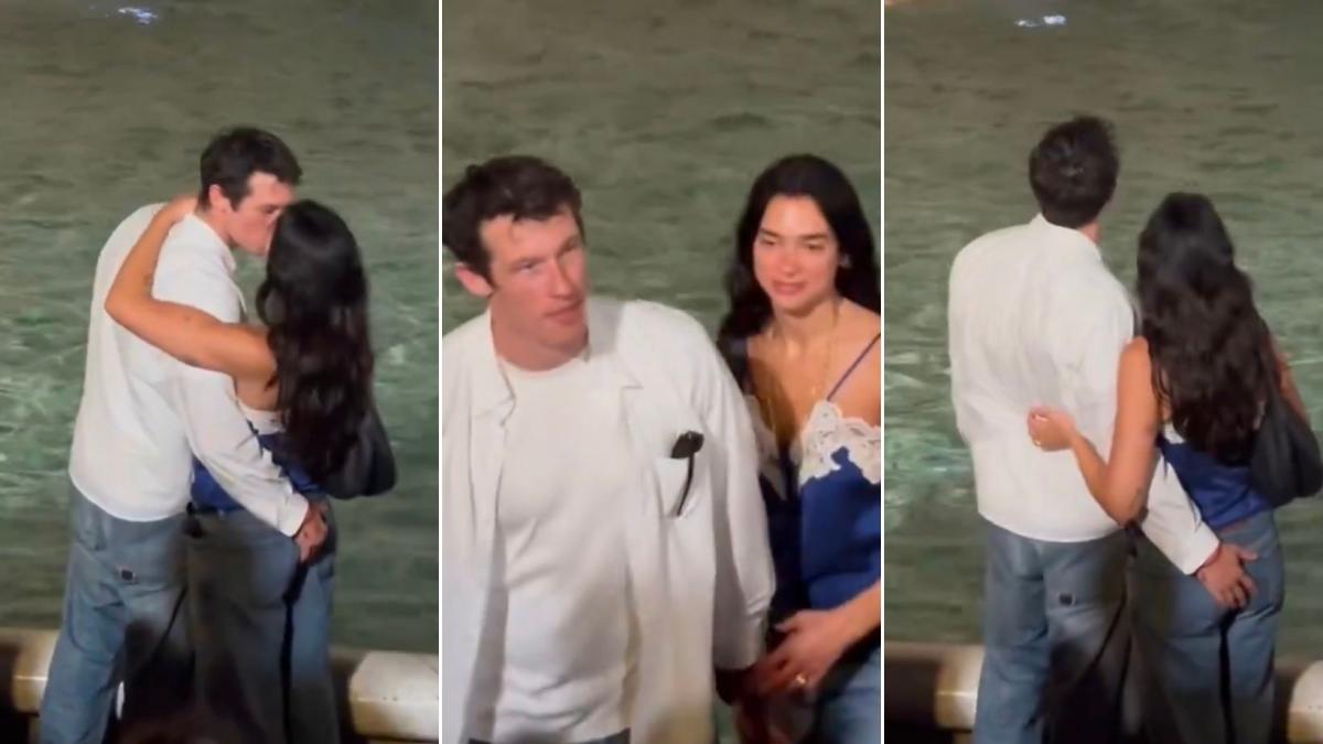 Dua Lipa e Callum Turner a Roma e il bacio alla fontana di Trevi