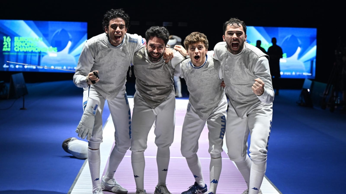 Europei di scherma, il fioretto maschile è d'oro: battuta la Francia 45-22