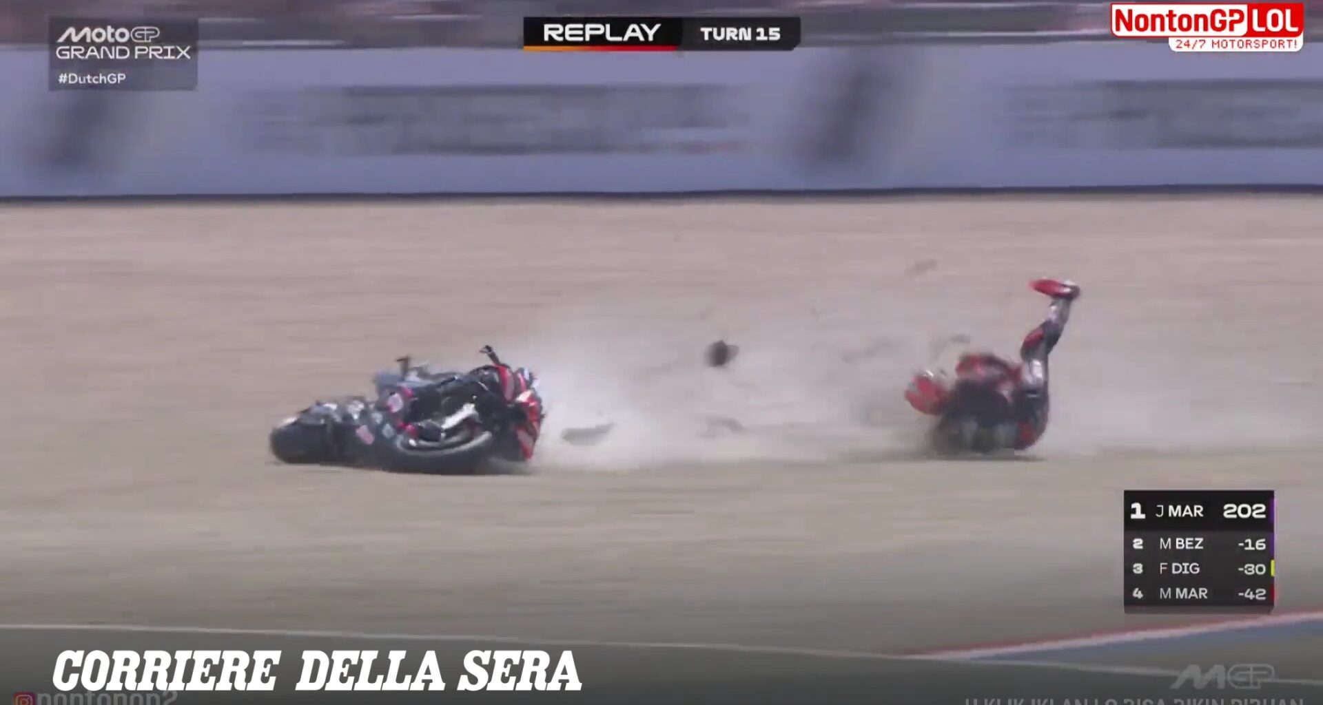 Come sta Bezzecchi dopo la caduta al Gp di Assen: in ospedale per ulteriori esami, forte dolore cervicale