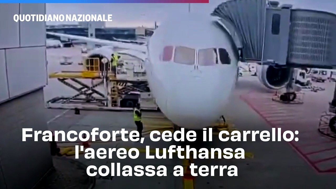 Incidente all’aeroporto di Francoforte, cede il carrello: diversi feriti sul boeing Lufthansa. Il video dell’impatto al suolo