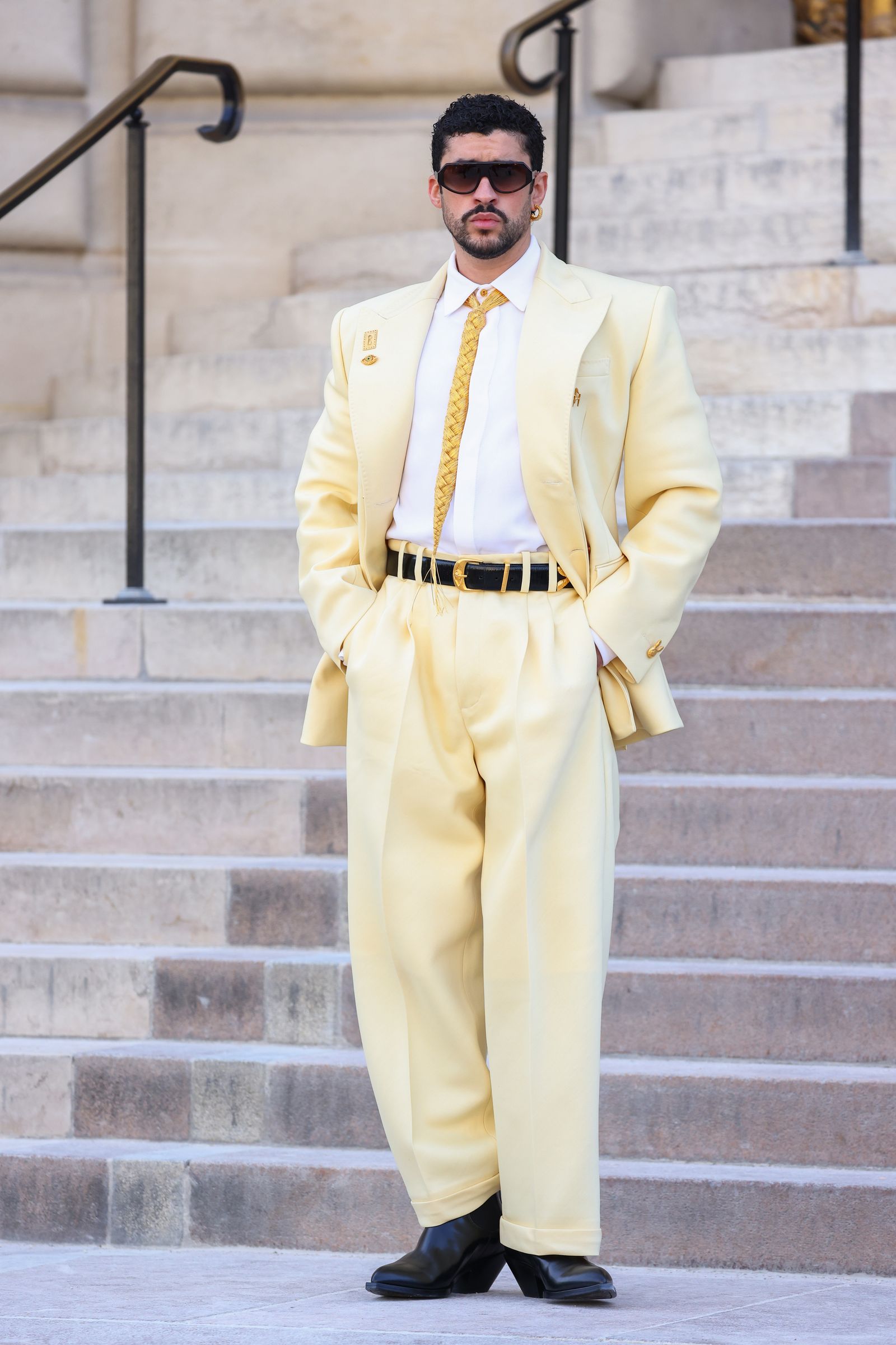 Bad Bunny alla sfilata di Schiaparelli Autunnoinverno 20262027.