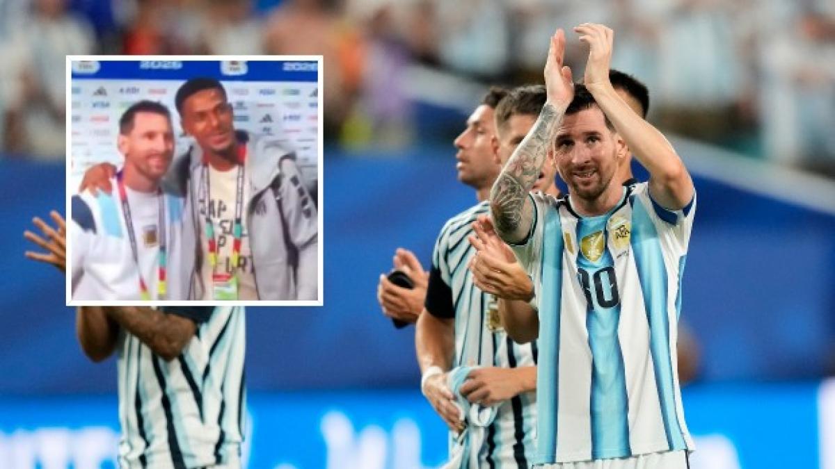 Capo Verde, giocatori in coda per un selfie con Messi dopo la partita